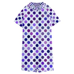 Shades Of Purple Polka Dots Kids  Boyleg Half Suit Swimwear by retrotoomoderndesigns