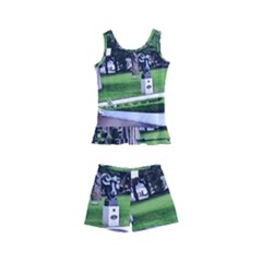 Shakespeare Garden Stratford Kids  Boyleg Swimsuit by Riverwoman