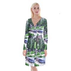 Shakespeare Garden Stratford Long Sleeve Velvet Front Wrap Dress by Riverwoman