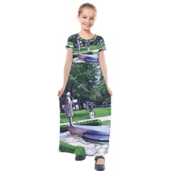 Shakespeare Garden Stratford Kids  Short Sleeve Maxi Dress by Riverwoman