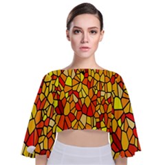 Ml-88 Tie Back Butterfly Sleeve Chiffon Top by ArtworkByPatrick