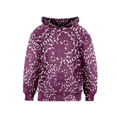 Magenta And White Abstract Print Pattern Kids  Pullover Hoodie