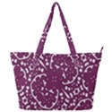 Magenta And White Abstract Print Pattern Full Print Shoulder Bag View1