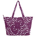 Magenta And White Abstract Print Pattern Full Print Shoulder Bag View2