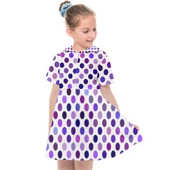 Shades Of Purple Polka Dots Kids  Sailor Dress by retrotoomoderndesigns