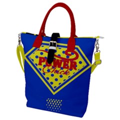 Power Bag Buckle Top Tote Bag