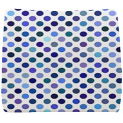 Shades Of Blue Polka Dots Seat Cushion by retrotoomoderndesigns