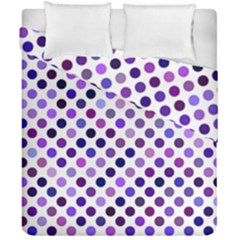 Shades Of Purple Polka Dots Duvet Cover Double Side (california King Size) by retrotoomoderndesigns