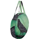 Raven - In Green - Giant Round Zipper Tote View3