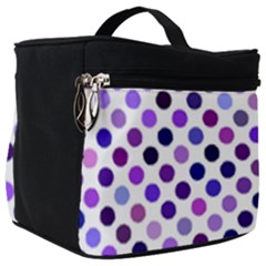 Shades Of Purple Polka Dots Make Up Travel Bag (big) by retrotoomoderndesigns