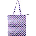 Shades Of Purple Polka Dots Double Zip Up Tote Bag View1