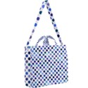 Shades Of Blue Polka Dots Square Shoulder Tote Bag View2