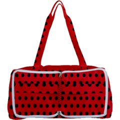 Red Black Polka Dots Multi Function Bag by retrotoomoderndesigns