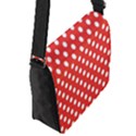 Red White Polka Dots Flap Closure Messenger Bag (S) View2