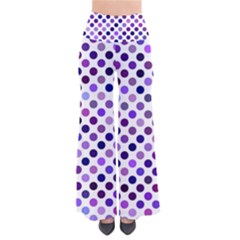 Shades Of Purple Polka Dots So Vintage Palazzo Pants by retrotoomoderndesigns