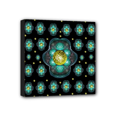 Light And Love Flowers Decorative Mini Canvas 4  X 4  (stretched) by pepitasart