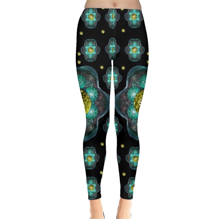 Light And Love Flowers Decorative Leggings 