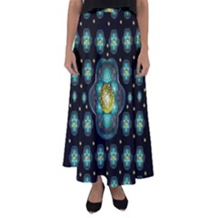 Light And Love Flowers Decorative Flared Maxi Skirt by pepitasart