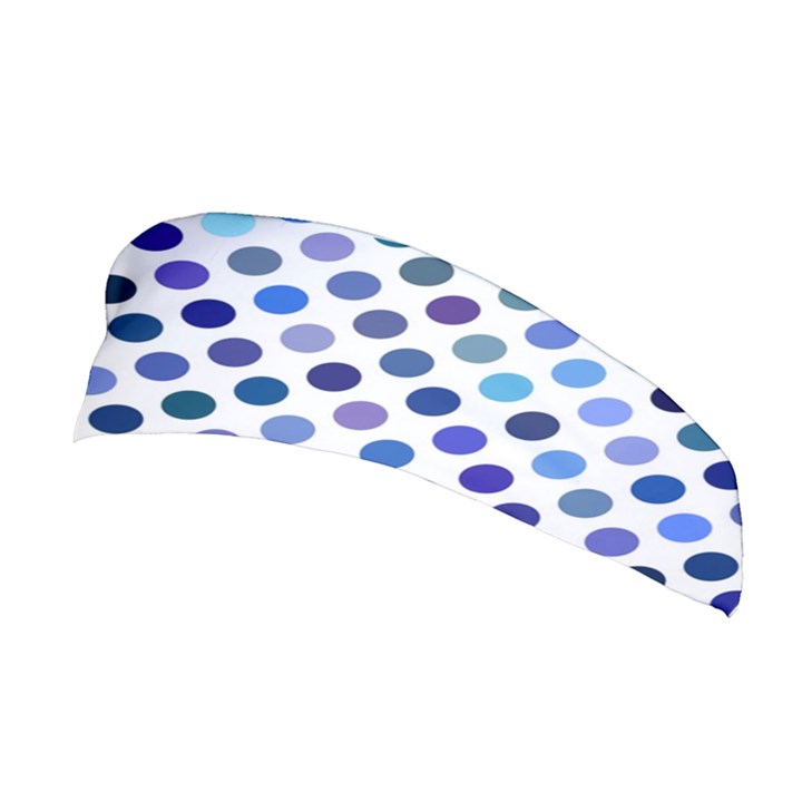 Shades Of Blue Polka Dots Stretchable Headband