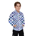 Shades Of Blue Polka Dots Windbreaker (Kids) View1