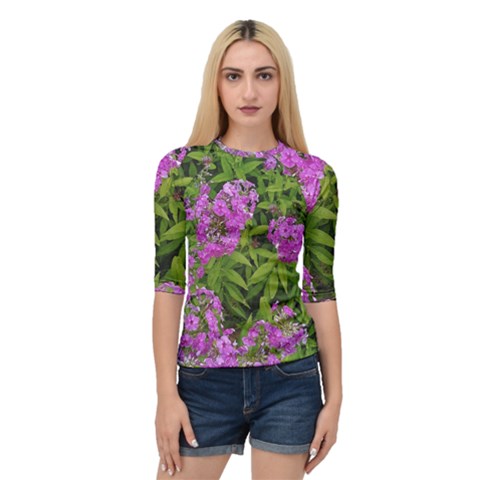 Stratford Garden Phlox Quarter Sleeve Raglan Tee by Riverwoman