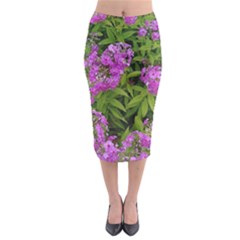 Stratford Garden Phlox Midi Pencil Skirt by Riverwoman