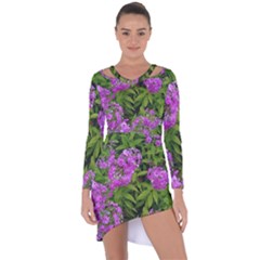 Stratford Garden Phlox Asymmetric Cut-out Shift Dress by Riverwoman