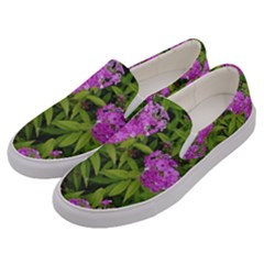 Stratford Garden Phlox Men s Canvas Slip Ons by Riverwoman