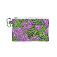 Stratford Garden Phlox Canvas Cosmetic Bag (small) by Riverwoman