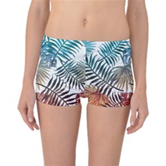 Gradient tropical leaves Boyleg Bikini Bottoms