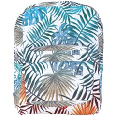 Gradient tropical leaves Full Print Backpack