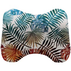 Gradient tropical leaves Head Support Cushion