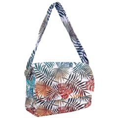 Gradient tropical leaves Courier Bag