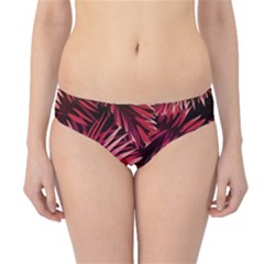 Pink tropical leaves Hipster Bikini Bottoms