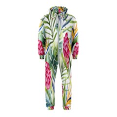 Tropical leaves and flowers Hooded Jumpsuit (Kids)