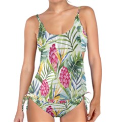 Tropical leaves and flowers Tankini Set