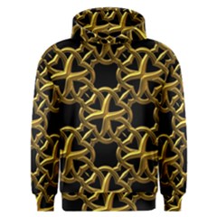 Gold Black Starfish Men s Overhead Hoodie by retrotoomoderndesigns