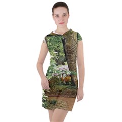 Garden Of The Phoenix Drawstring Hooded Dress