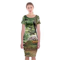 Garden Of The Phoenix Classic Short Sleeve Midi Dress by Riverwoman