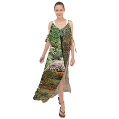 Garden Of The Phoenix Maxi Chiffon Cover Up Dress by Riverwoman