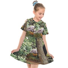 Garden Of The Phoenix Kids  Short Sleeve Shirt Dress by Riverwoman