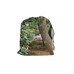 Garden Of The Phoenix Drawstring Pouch (medium) by Riverwoman