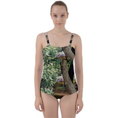 Garden Of The Phoenix Twist Front Tankini Set by Riverwoman