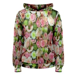 Pastel Pink Roses Women s Pullover Hoodie by retrotoomoderndesigns