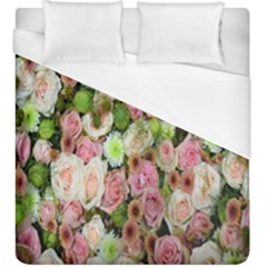 Pastel Pink Roses Duvet Cover (king Size) by retrotoomoderndesigns