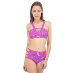 Dinosaurs - Fuchsia Cage Up Bikini Set