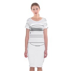 Alien Space Ufo Extraterrestrial Classic Short Sleeve Midi Dress by Wegoenart