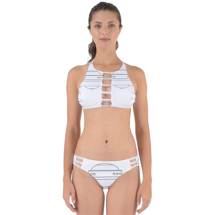 Alien Space Ufo Extraterrestrial Perfectly Cut Out Bikini Set