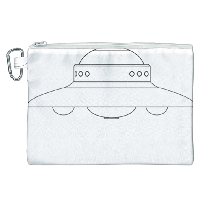 Alien Space Ufo Extraterrestrial Canvas Cosmetic Bag (XL)