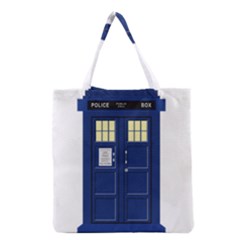 Tardis Doctor Who Time Travel Grocery Tote Bag by Wegoenart